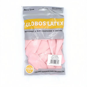 <b>Party</b> Love Latex Balloons 45cm <b>Pastel</b> Pink 6pcs <b>Bag</b> Decorations - Product Image 2