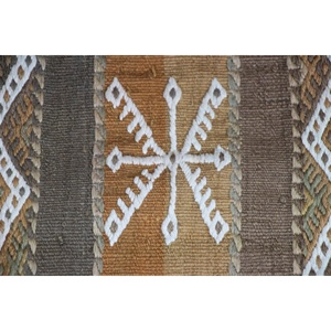 Tapis Kilim vintage, tapis turc de 1,8 x 7,1 pieds, tapis en laine à bordures brunes - Product Image 5