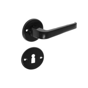 Poignée de porte avec plaque ronde BB-Noir - Product Image 1
