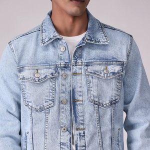 Chaqueta cortavientos vaquera de invierno para hombre con logotipo personalizado de Nardon, transpirable, Vintage, de alta calidad, 100% de algodón - Product Image 6