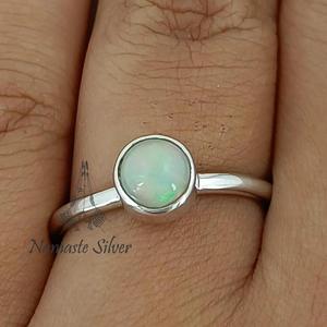 Ethiopian <b>Opal</b> <b>Ring</b>, 925 Sterling Silver, Handmade Boho Jewelry - Product Image 2