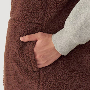 2025 personnalisé hommes sans manches polaire veste hiver laine extérieur gilet peluches poche Design Style décontracté Nylon coquille tissu - Product Image 6