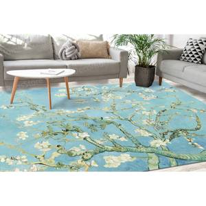 Alfombra con Estampado de Árbol de Almendro en Flor - Alfombra Botánica para Decoración del Hogar, Alfombra de Chenilla - Product Image 1