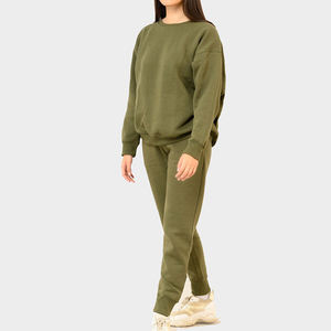 Conjuntos Deportivos para Mujer de Alta Demanda, Felpa, Diseño Sólido, Ropa Deportiva de Invierno, Cuello Redondo con Mangas Largas, Nuevos Conjuntos Deportivos para Mujer - Product Image 1