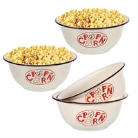 Nouveau bol à pop-corn de surface de couleur blanche standard à motif de concepteur Qualité supérieure Dernier bol élégant