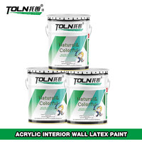 Peinture murale intérieure à base d'eau, inodore et écologique, émulsion acrylique liquide, couleurs personnalisées, application facile au pistolet pour la maison
