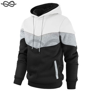 Novedad de los hombres Color Block Pullover Fleece Sudadera con capucha de manga larga Casual Sudadera Elegante y cómodo Uso diario - Product Image 6