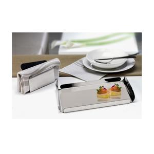 ที่ใส่ผ้าเช็ดปากสแตนเลส ดีไซน์โค้งทันสมัย จับแน่น ขนาดกะทัดรัด ที่วางของบนโต๊ะที่หรูหราสำหรับบาร์และร้านกาแฟ - Product Image 2