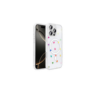 Funda Zore Folk Series para iPhone 16 Pro, Compatible con MagSafe, Carcasa Rígida Transparente con Diseño de Margaritas, Modelos Compatibles Incluyen 14 Plus Pro - Product Image 2