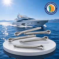 Goupille fendue à ressort marine en acier inoxydable 4x75mm pour gréement, bateaux, yachts et accessoires de quincaillerie nautique