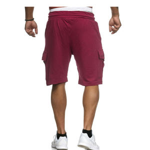 Pantalones cortos para correr de gimnasio personalizados al por mayor, ropa informal de mezcla de algodón con bolsillos, cintura media, cordón con puños, envío directo a granel - Product Image 2