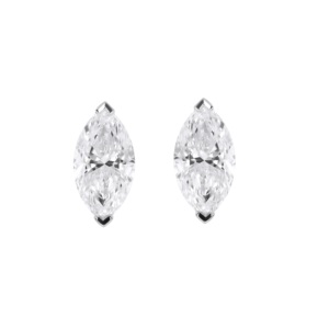 Estilo moderno 1,00 Quilates Lab Grown Marquise Diamond Push Back Stud Pendientes en plata esterlina Venta al por mayor OEM - Product Image 3