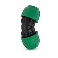 Coude de compression égal à 45 degrés PN12.5 en PP pour tuyaux PE/HDPE, résistant aux UV, raccord anti-fuite, norme DIN, pour l'irrigation agricole
