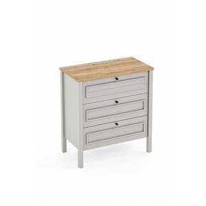 ตู้ลิ้นชักไม้สไตล์โมเดิร์นคันทรี 3 ชั้น ยี่ห้อซาร์โมบี ไทก้า ดีไซน์แบบตั้งพื้น เป็นมิตรกับสิ่งแวดล้อม พร้อมอุปกรณ์อะลูมิเนียมอเนกประสงค์ - Product Image 3