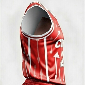 Uniforme de basket-ball pour hommes en tissu mesh 100% polyester respirant, anti-UV, anti-bactérien, avec logo personnalisé OEM/ODM - Product Image 4