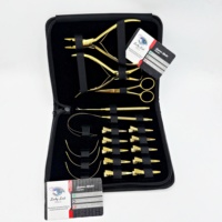 Kit d'extension de cils Lucky Lash Tools en acier inoxydable chirurgical de haute qualité, kit de perles et crochets à boucle pour extensions de cheveux I-Tip en plasma doré