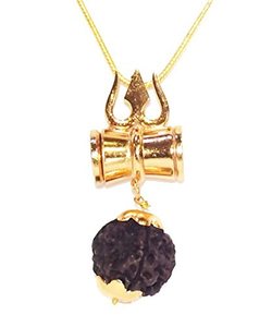 โซ่ Rudraksha Damru Kavach - Product Image 4