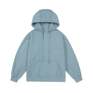 Sudadera con capucha unisex de moda americana, holgada, estilo oversize, informal urbana, gruesa, con hombros caídos, para hombre - Product Image 4