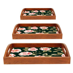 Bandeja de madera para servir comida, respetuosa con el medio ambiente, y logotipo personalizado Color, forma Rectangular para el hogar, restaurante, Bar, Hotel, uso en bodas - Product Image 6