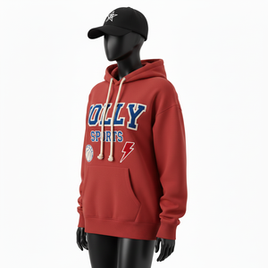 Sweat à capuche pour femme, lourd, 320 GSM, coton, polaire, chaud, couleur marron, broderie personnalisée, logo appliqué, basiques pour femmes, sweats à capuche - Product Image 4