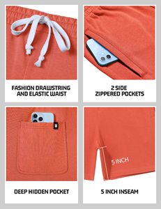 Shorts personnalisés en coton 100% de haute qualité pour hommes Shorts de survêtement de course décontractés - Product Image 3