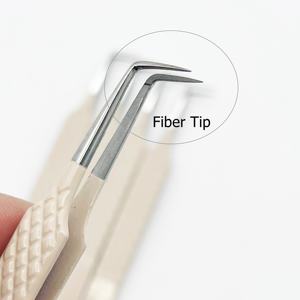 Gran oferta, pinzas de punta de fibra de volumen de extensión de pestañas de acero inoxidable 90D, pinzas de pestañas postizas sostenibles - Product Image 1