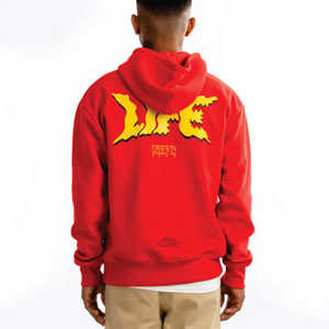 เสื้อฮู้ดดี้ขนแกะเนื้อนุ่มพิเศษสีแดงหรูหรา สกรีนโลโก้ได้ตามต้องการ ระบายอากาศได้ดี เหมาะสำหรับฤดูหนาว สไตล์สตรีทแวร์  ลายกราฟิกด้านหน้าโดดเด่น  ทันสมัย - Product Image 5