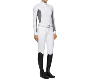 Venta al por mayor nuevas camisas ecuestres de moda ropa de equitación personalizada con malla de capa base de poliéster transpirable larga - Product Image 2
