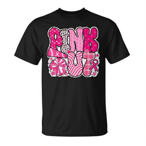 T-shirt Rosa Cheer Football per la Consapevolezza sul Cancro al Seno - Collezione Promozionale 'Pink Out' - Product Image 3
