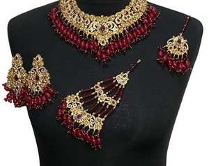 Wholesale Stainless Steel <b>Silver</b> Plated Pakistani Indian Traditional <b>Choker</b> Set Kundan Ethnic Styling for Anniversary Occasions - Product Image 2