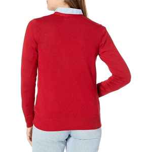 Suéter con cuello en V para mujer, servicio OEM, transpirable, última llegada, tendencia superior, antiarrugas, mejor Fabricación, suéter con cuello en V para mujer - Product Image 2