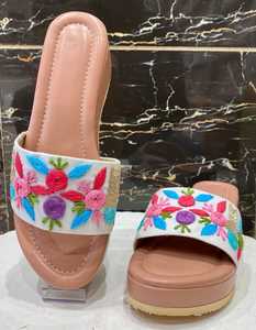 Best Product Shoes & Accessories Hand Embroidery Work Sandal for women's Available at Custom Size from India - Product Image 1