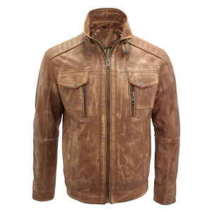 Chaqueta de Motociclista de Cuero para Hombre, de Alta Calidad, Delgada, para Invierno, con Cuello Alto, Logotipo Frontal, Impermeable, Transpirable, Colores Personalizados, OEM - Product Image 5