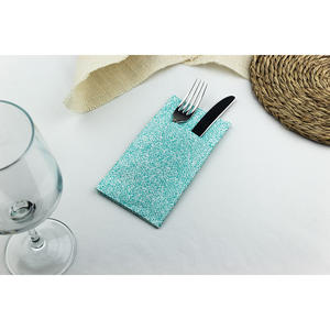 Serviettes de table kanguro imprimées Esparta turquoise 40x40cm, Bambutex naturel, 400 pièces, B2B - Product Image 2