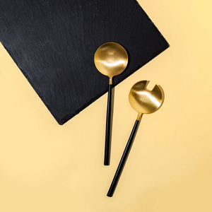 Cuillère à salade unique faite à la main en laiton avec poignée unique pour la cuisine domestique et les restaurants, les hôtels et les designers. - Product Image 6