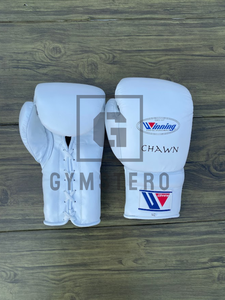 Guantes de Boxeo GYMSTERO Profesionales de Primera Calidad, de Cuero Genuino, Blancos, Ligeros, con Cierre de Gancho y Bucle, para Boxeo - Product Image 3