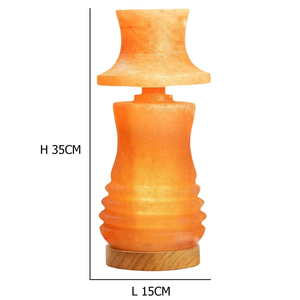 Lampe au sel naturel de l'Himalaya 100% authentique sculptée à la main sel de roche en cristal écologique des montagnes de l'Himalaya - Product Image 3