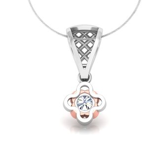 ทอง18K 25เซ็นต์จี้โซลิแทร์แบบคู่พร้อมจี้เพชรที่ปลูกในห้องแล็บและจี้ดี - Product Image 3