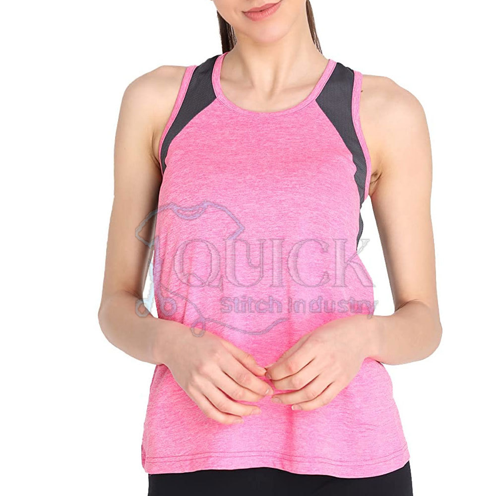 Women Plus Size Casual Cotton Polyester Tank Top Front Logo Customized Colors OEM Service Quick Dry Breathable Eco-Friendly High