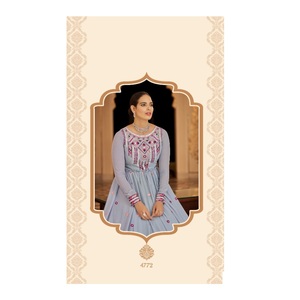 Chất lượng cao Ấn Độ Pakistan mới nhất Đầy đủ rất nhiều thêu <span class=keywords><strong>Net</strong></span> dài <span class=keywords><strong>anarkali</strong></span> Gown DRESS từ Ấn Độ Nhà cung cấp - Product Image 2