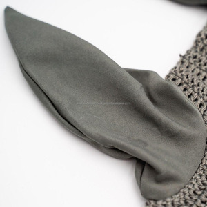 หมวกถักไหมพรมมีหูสไตล์ใหม่หมวกคลุมผมสำหรับขี่ม้าทำจากผ้าฝ้ายถักกันน็อคปรับแต่งโลโก้ได้ตามต้องการ - Product Image 4