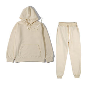 Vente en gros Ensemble Sweat à capuche surdimensionné en coton mélangé avec logo personnalisé Sweat à capuche pour hommes Sweat à capuche de couleur unie pour tricoté imprimé - Product Image 3