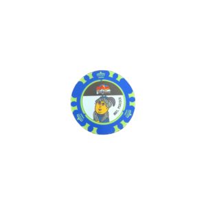 Jetons de poker en argile de 14g, design Casino Baccarat Crown LAS VEGAS, avec noyau métallique et autocollant décoratif - Product Image 3