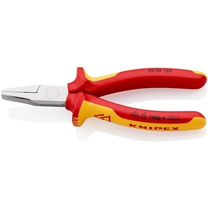 For KNIPEX Flat-<b>Nose</b> Pliers 160mm Chrome-Plated Multi-Component Handles - Product Image 1