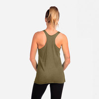 Camiseta sin mangas Next Level Apparel 6733 para mujer, de tejido triple, con espalda cruzada, ligera, cuello redondo, color personalizado, para uso diario, con encaje