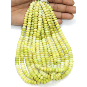 Magnifiques perles d'opale vert lime ombré, forme ronde et lisse, 7-10 mm, perles de pierres précieuses d'opale vert ombré, qualité AAA, opale unie - Product Image 2