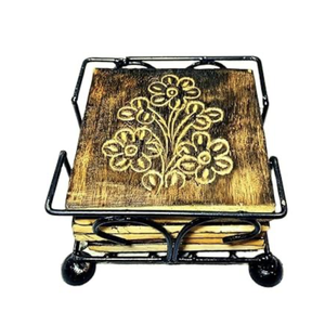 Newest Wood Puzzle <b>Drink</b> <b>Coasters</b> Puzzle Natural Wooden Engraved <b>Drink</b> <b>Coaster</b> from India - Product Image 2