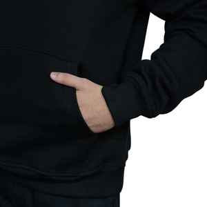 Men's Casual Pullover Streetwear Oversized <b>Hoodie</b> <b>Black</b> Soft Fleece Comfortable for Everyday Winter Polyester/Cotton <b>Plain</b> Dyed - Product Image 5