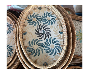 High Quality Handmade Rattan Serving Trays Natural Rattan Tray Wholesale <b>for</b> <b>Gift</b> <b>Fruit</b> Display Storage <b>Basket</b> Decoration - Product Image 6