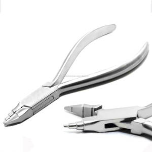 Pince manuelle ergonomique à 3 mors pour la formation et l'ajustement de boucles de fil, pour orthodontie jeune et chirurgie dentaire de précision, en acier inoxydable CE - Product Image 1